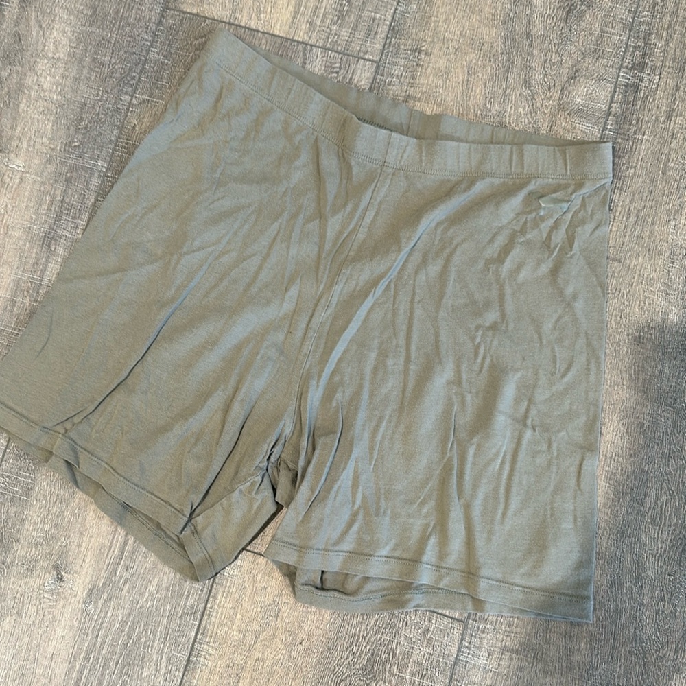 PINK Victoria Secret Sage Green Yoga Shorts - Large